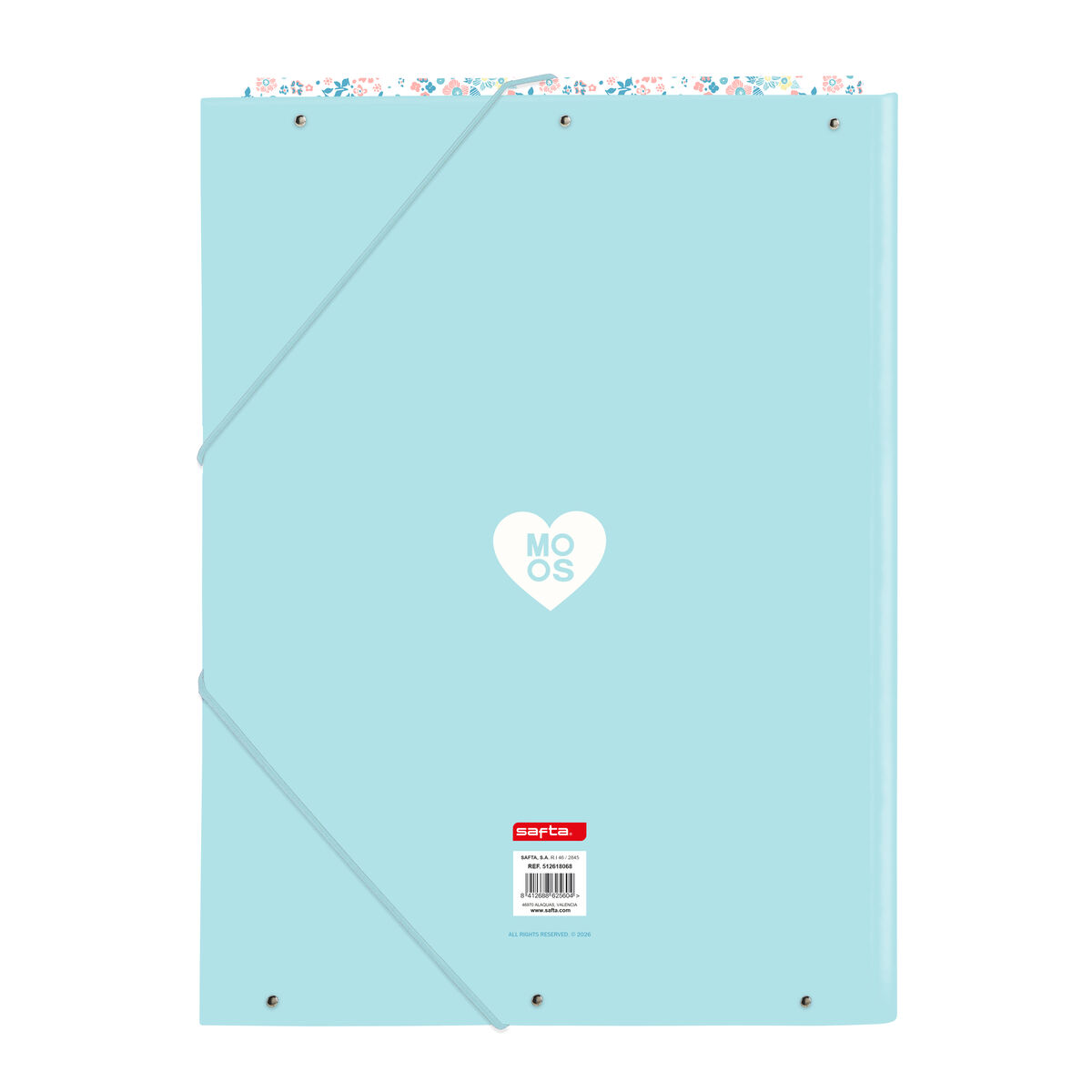 Biblioraft Moos Fiori Multicolor A4 26 x 33.5 x 2.5 cm