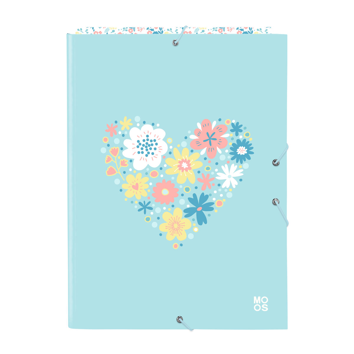 Biblioraft Moos Fiori Multicolor A4 26 x 33.5 x 2.5 cm