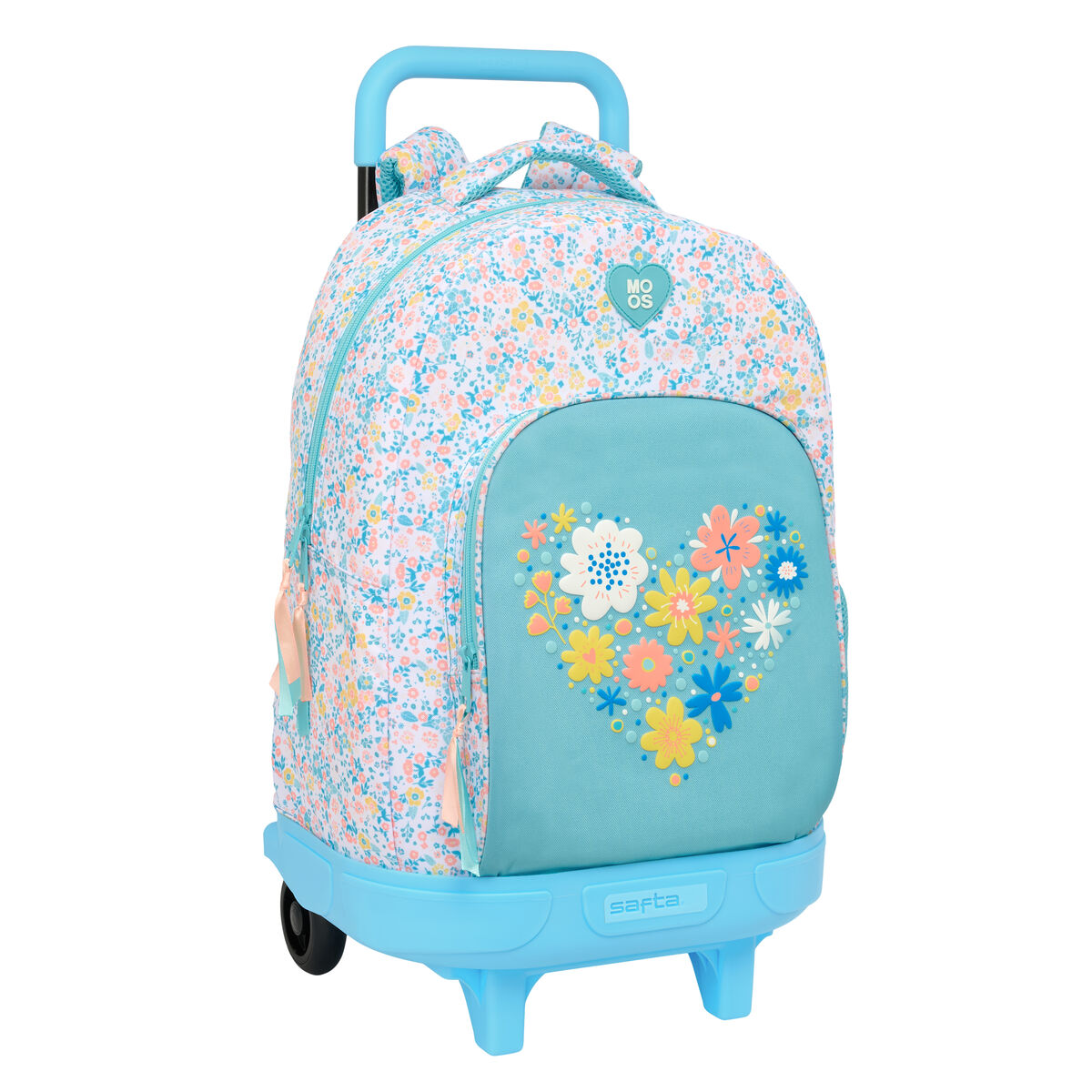 Ghiozdan cu Roți Moos Fiori Multicolor 33 x 45 x 22 cm