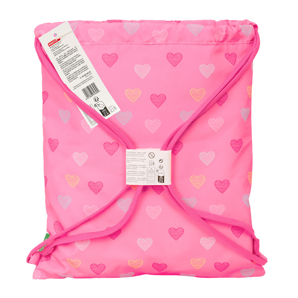Geantă Rucsac cu Bretele Benetton Heart Roz 35 x 40 x 1 cm