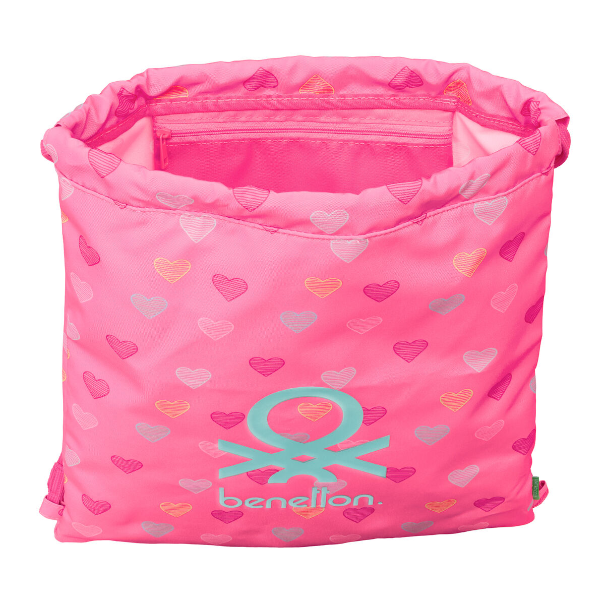 Geantă Rucsac cu Bretele Benetton Heart Roz 35 x 40 x 1 cm