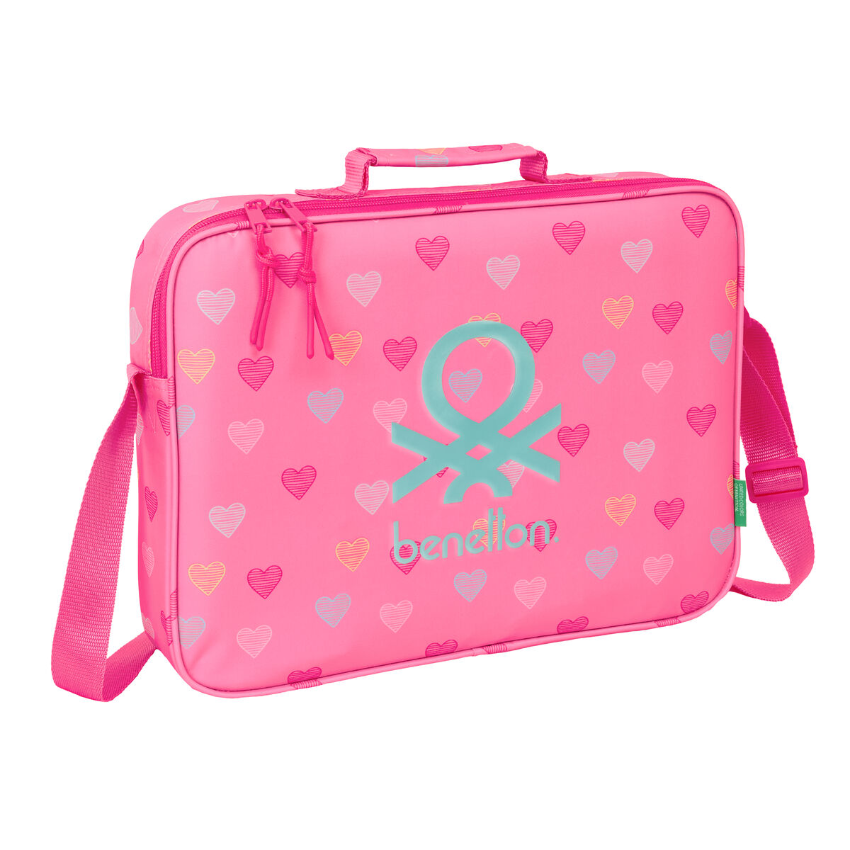 Ghiozdan Benetton Heart Roz 38 x 28 x 6 cm