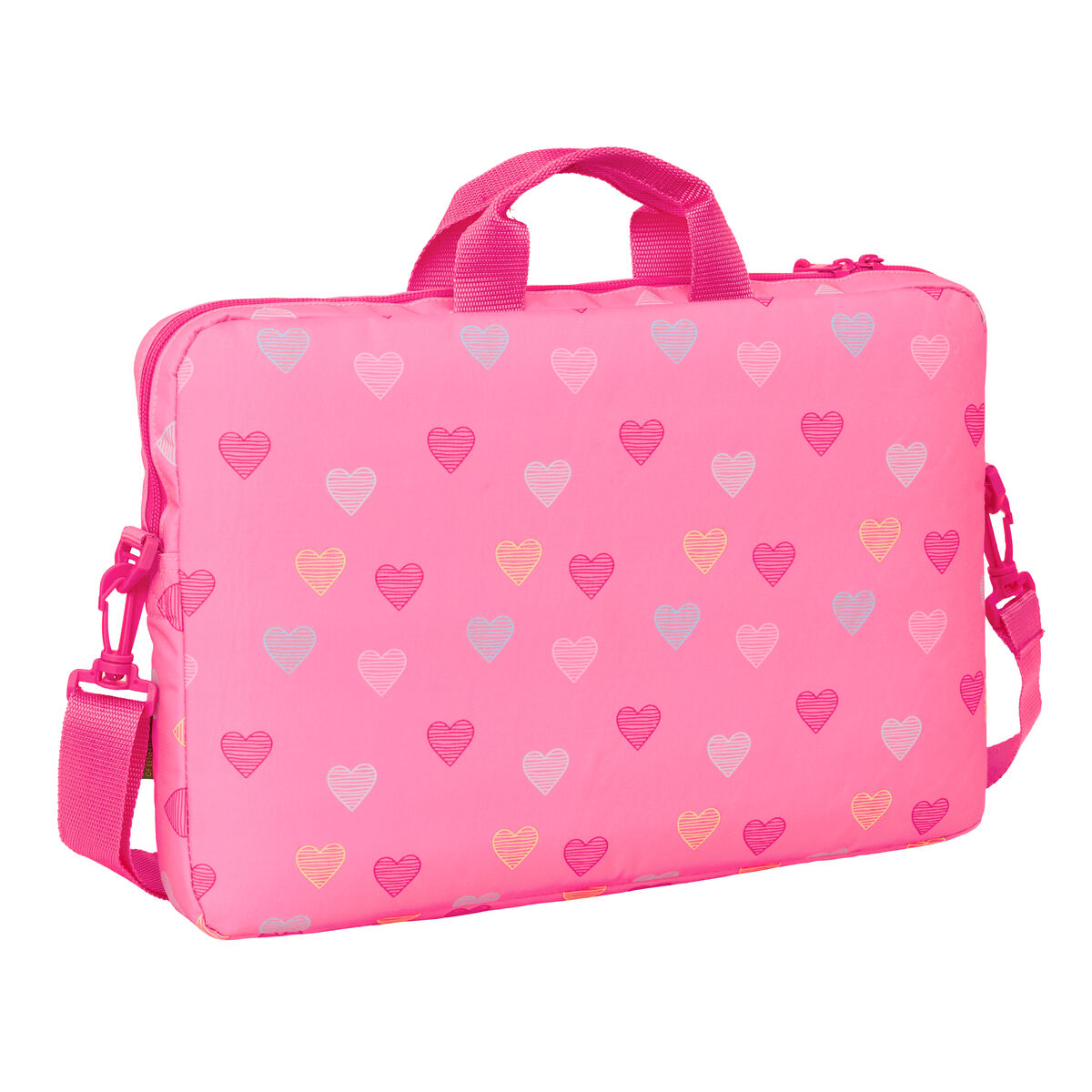 Servietă pentru Laptop Benetton Heart Roz 40 x 27 x 4 cm