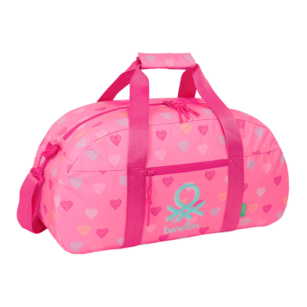 Geantă de Sport Benetton Heart Roz 50 x 26 x 20 cm