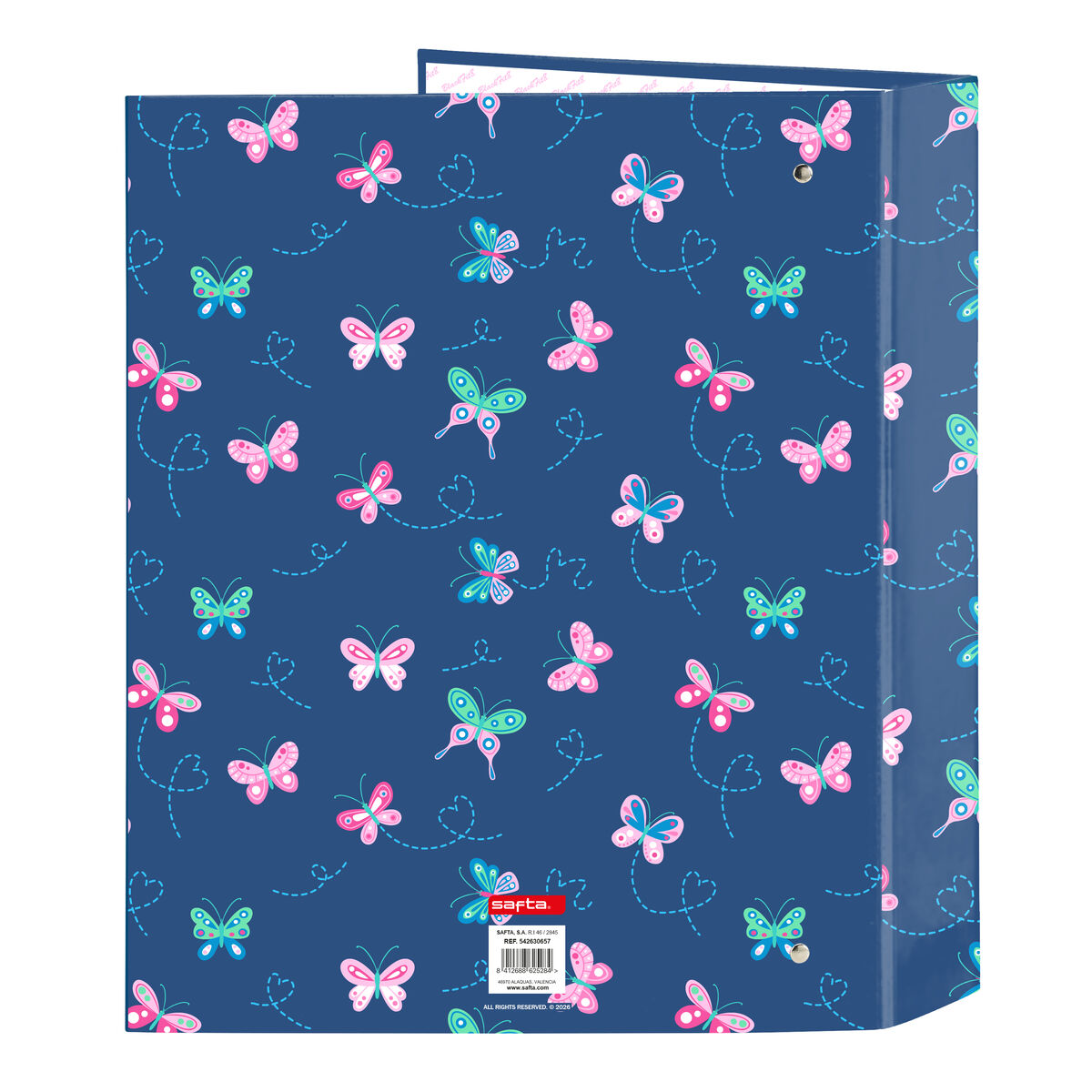 Biblioraft BlackFit8 Mariposas Multicolor A4 27 x 33 x 6 cm