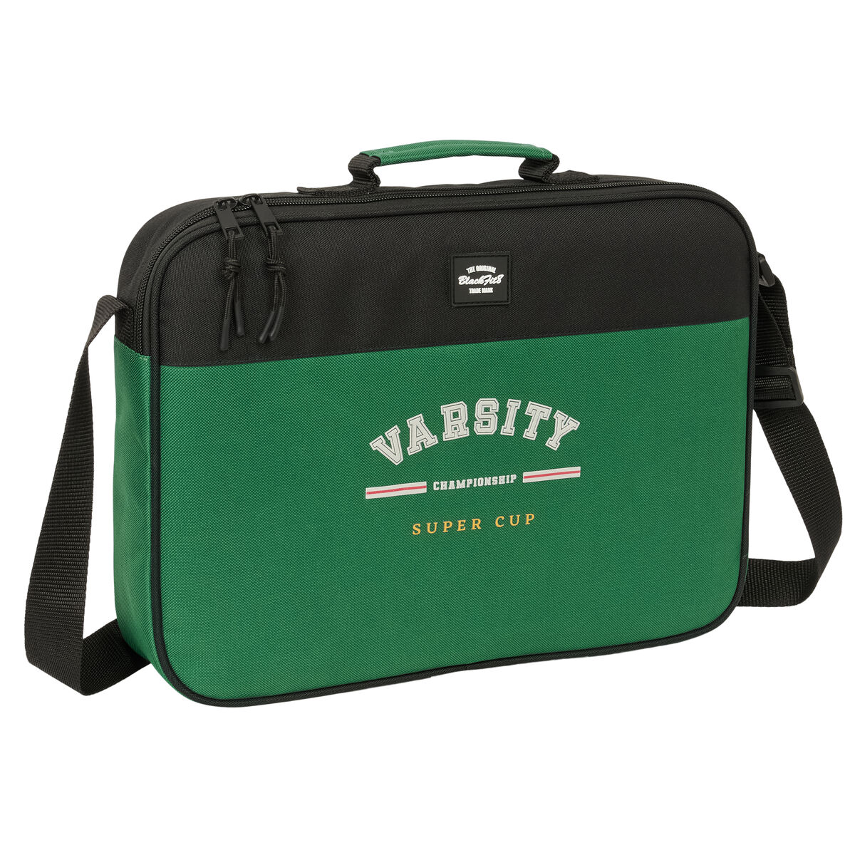 Ghiozdan BlackFit8 Varsity Negru Verde 38 x 28 x 6 cm