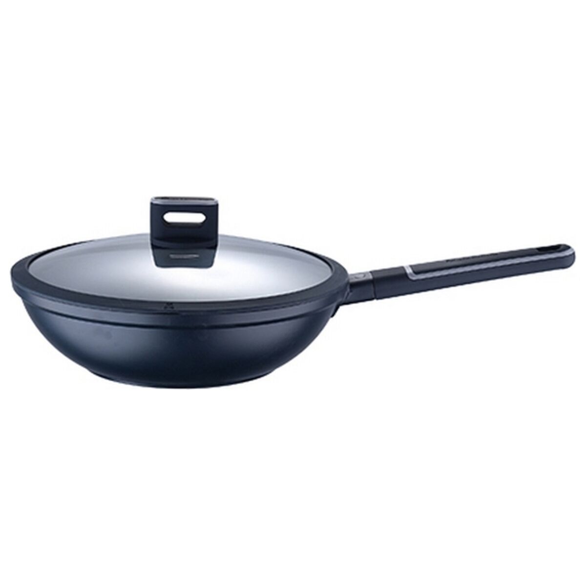 Tigaie Wok Masterpro Indigo Negru Aluminiu (Ø 28 cm)