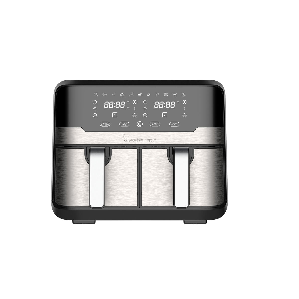 Friteuză cu Aer Masterpro Rocket Duo 900 2400 W 9 L Negru