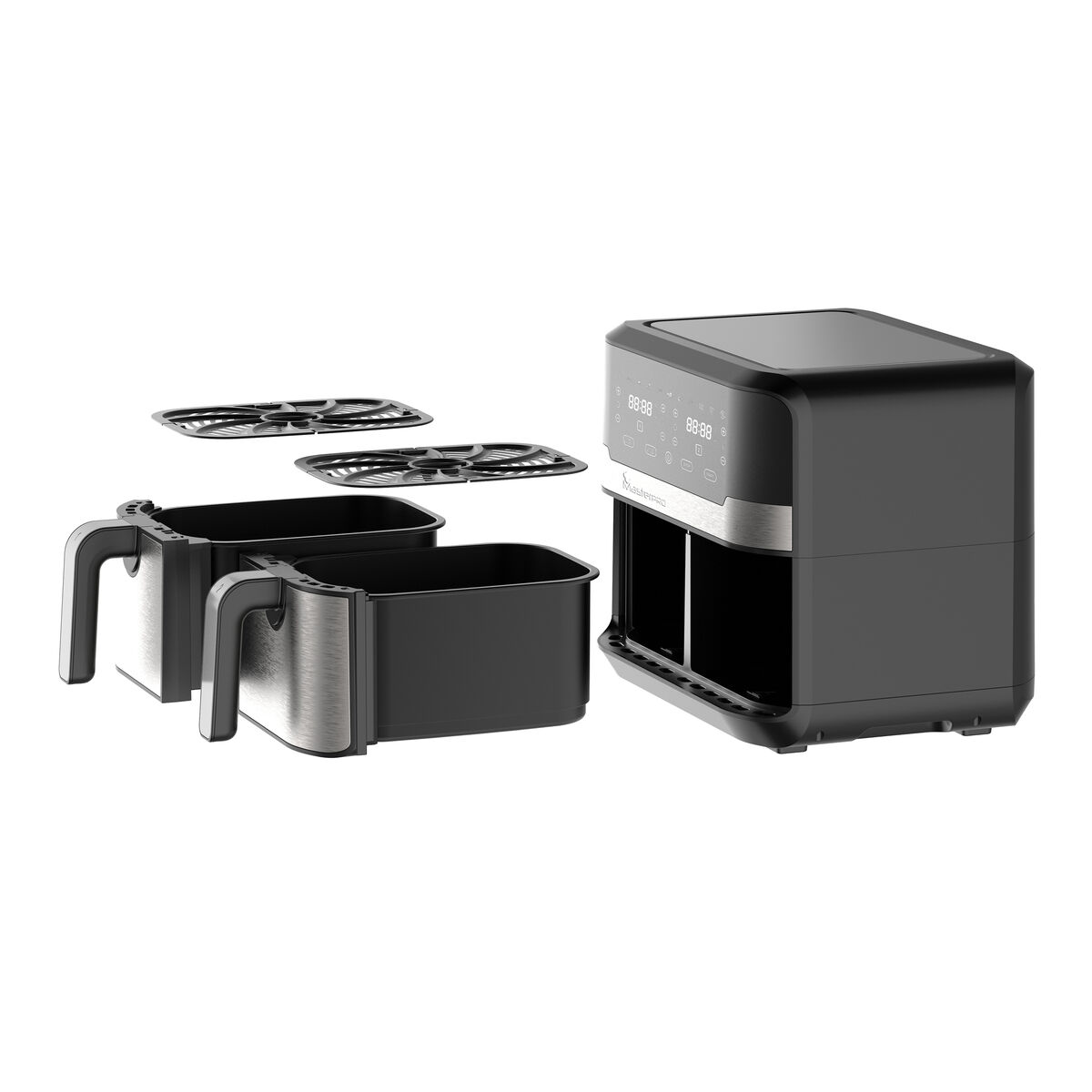 Friteuză cu Aer Masterpro Rocket Duo 900 2400 W 9 L Negru