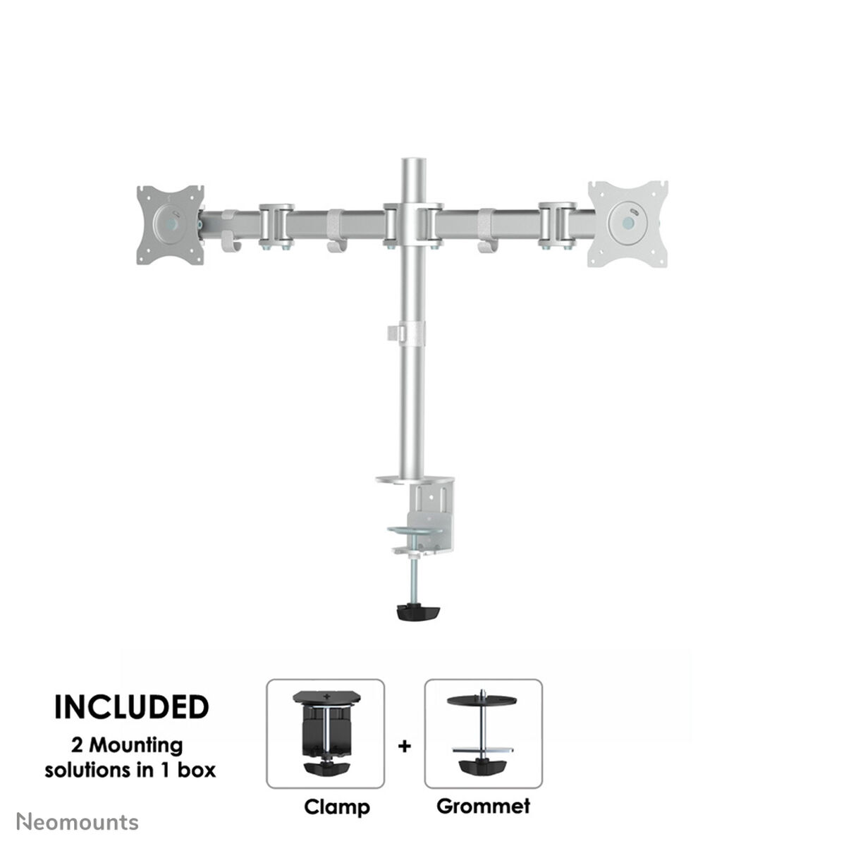 Suport TV Neomounts NM-D135DSILVER 10" 27" 8 kg