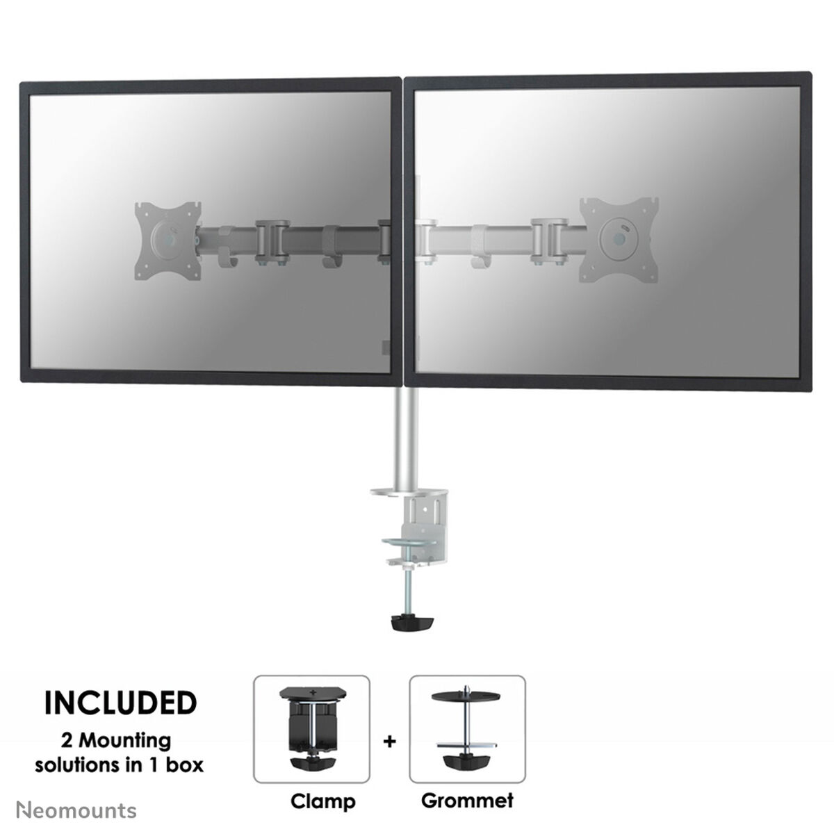 Suport TV Neomounts NM-D135DSILVER 10" 27" 8 kg