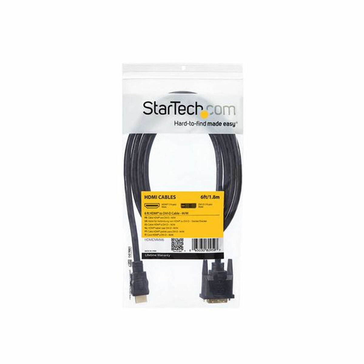 Adaptor HDMI la DVI Startech HDMIDVIMM6           Negru