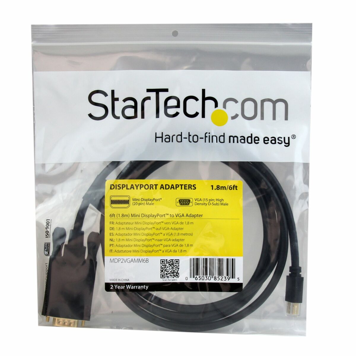 Adaptor Mini DisplayPort la VGA Startech MDP2VGAMM6B