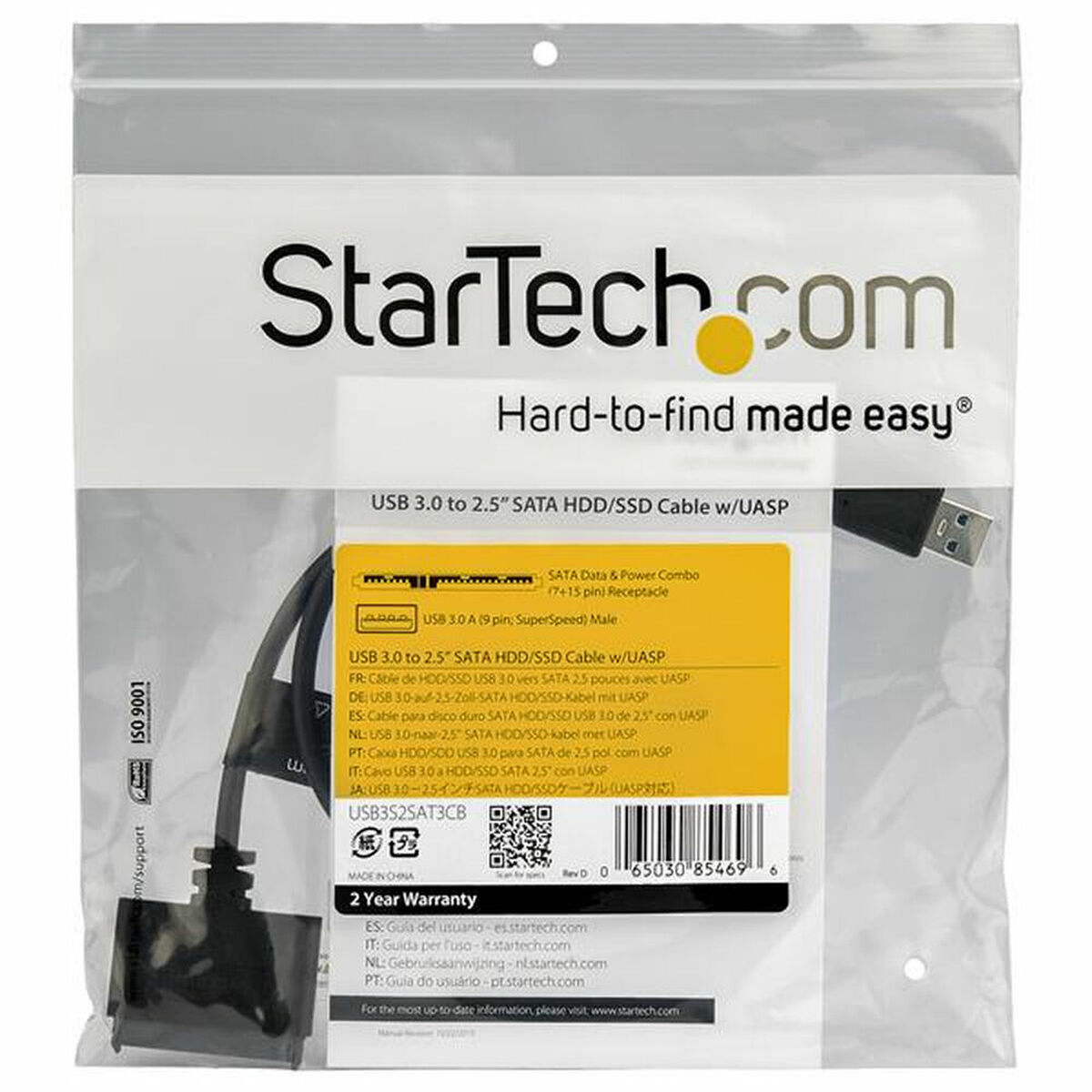 Adaptor USB la SATA pentru Hard Disk Startech USB3S2SAT3CB HDD/SSD 2.5"
