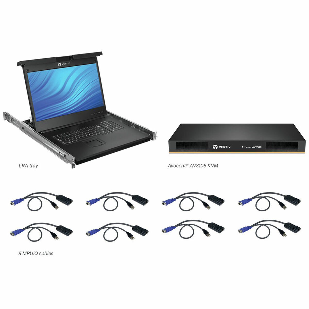 Consolă Vertiv LRA185KMM8D-001 LCD 18.5"