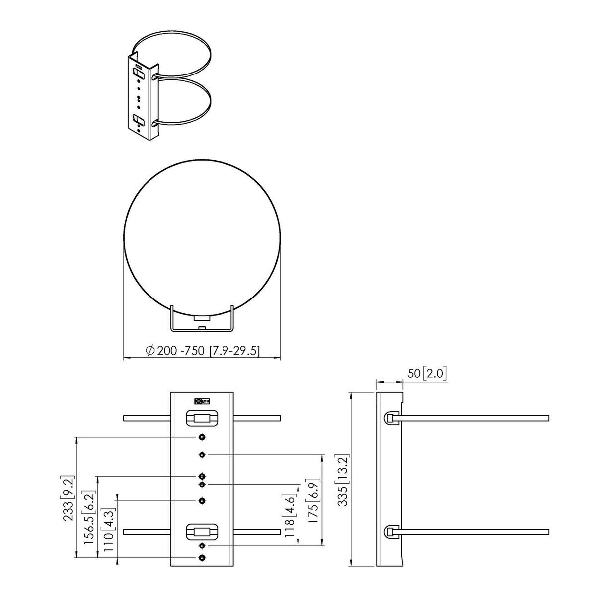 Placă de fixare Vogel's PFA 9145