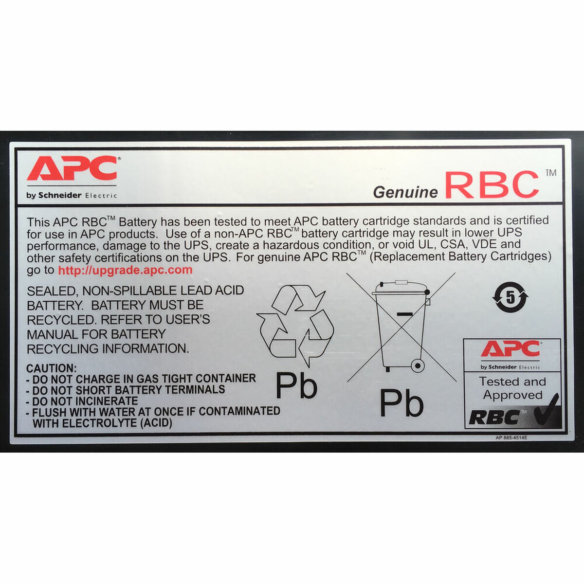 Baterie pentru Sistem de Alimentare Neîntreruptă APC RBC6 Rezervă 24 V