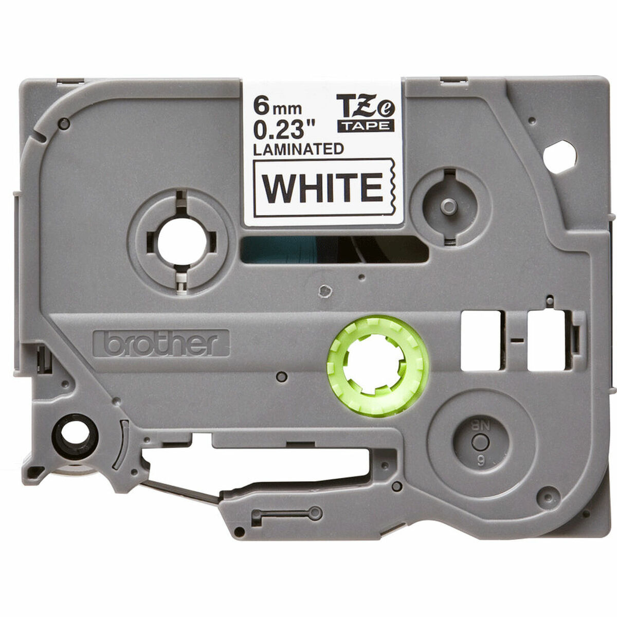 Bandă Laminată pentru Aparate de Etichetat Brother TZe211 Gri 6 mm