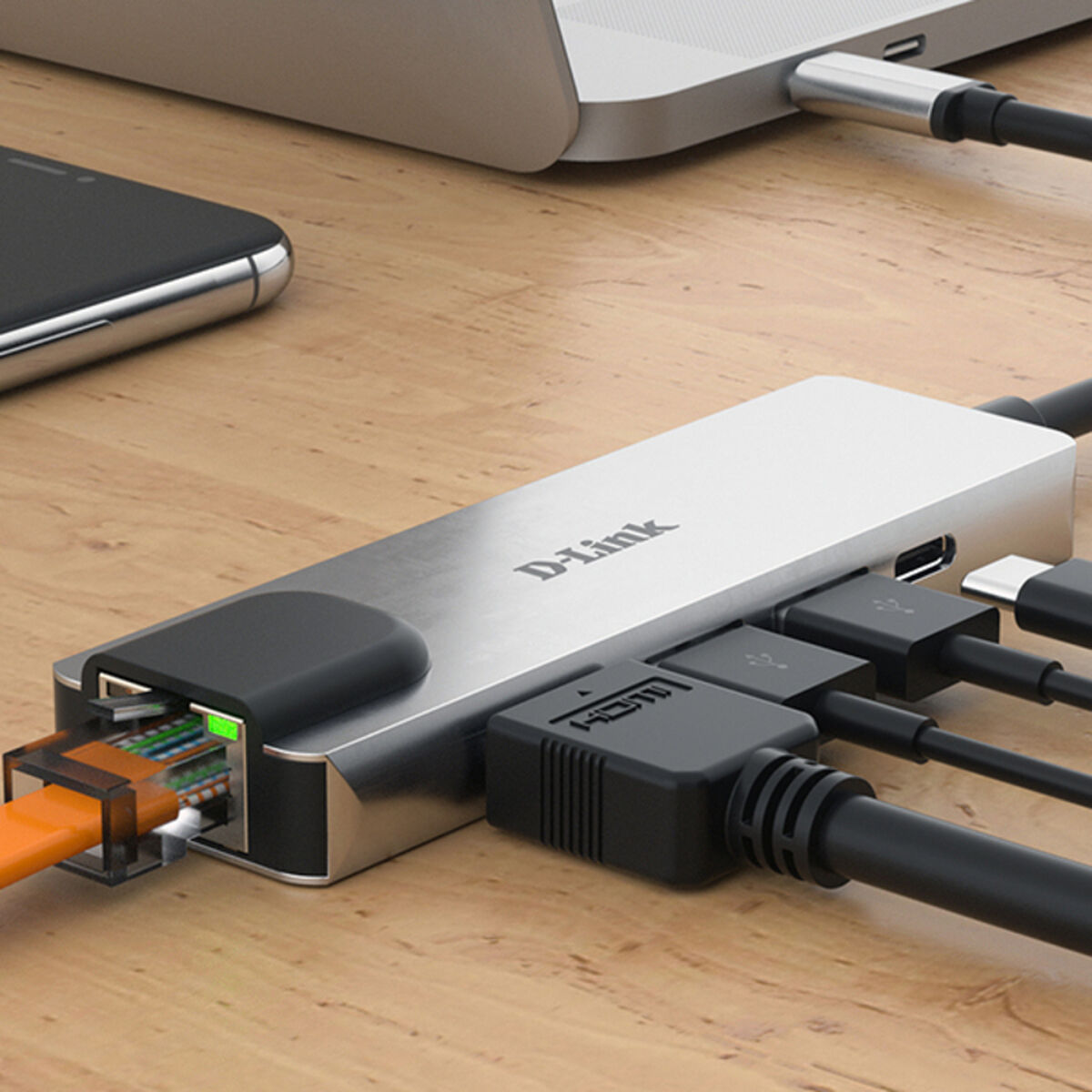 Hub USB C D-Link DUB-M520 Negru 60 W