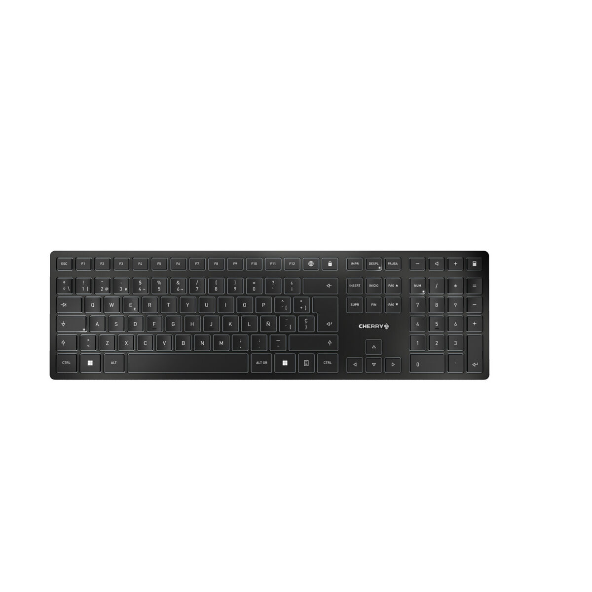 Tastatură Bluetooth Cherry KW 9100 SLIM Negru Qwerty Spaniolă