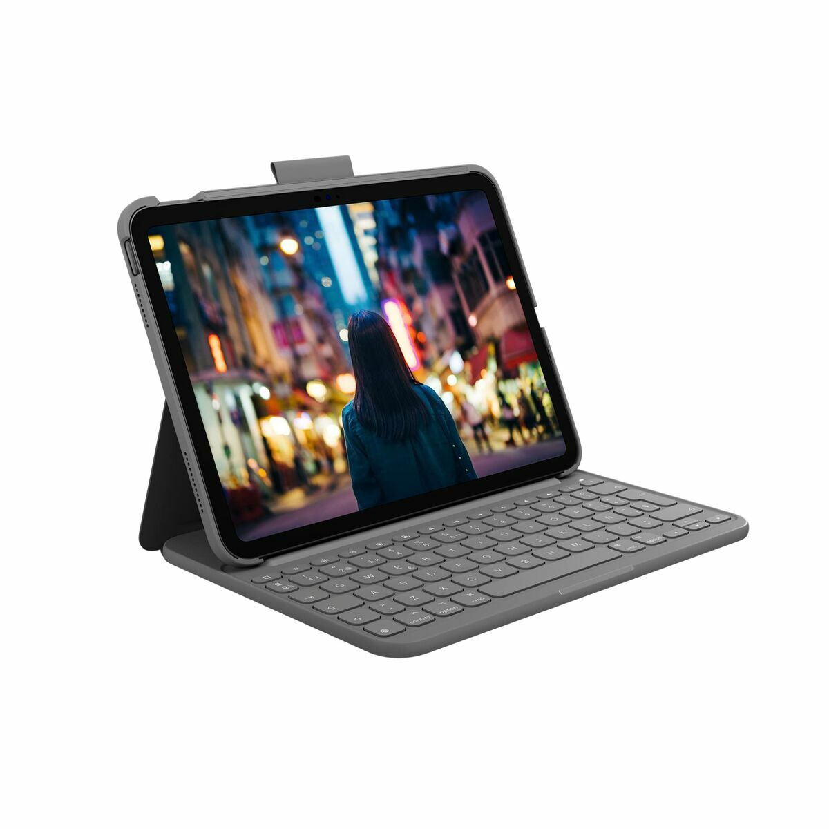 Husă pentru iPad + Tastatură Logitech 920-011426 Gri Qwerty Spaniolă