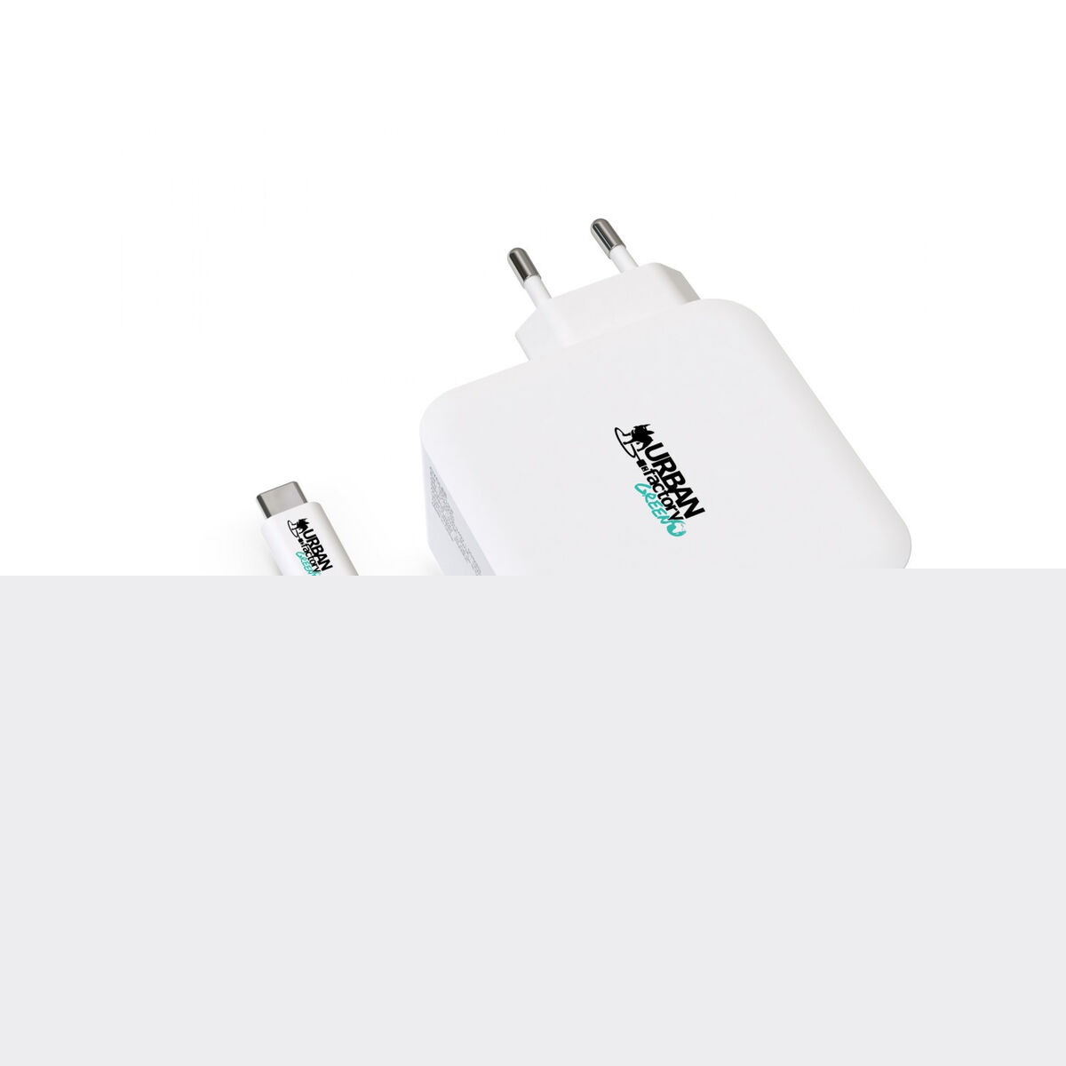 Încărcător de Perete + Cablu USB C Urban Factory GSC10UF Alb
