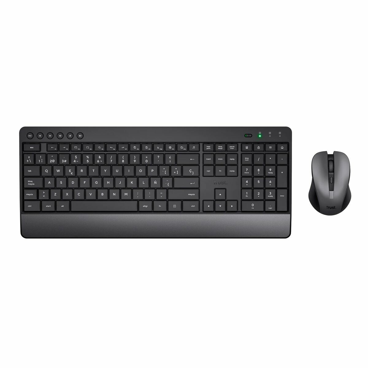 Tastatură și Mouse Trust Trezo Negru Qwerty Spaniolă Spaniolă QZERTY