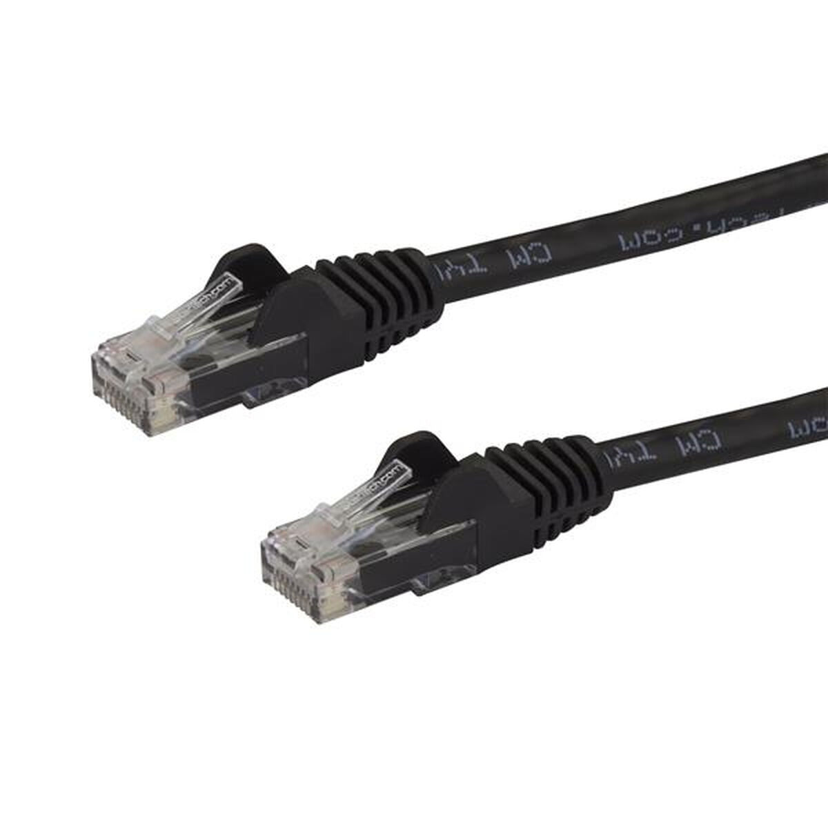 Cablu de Rețea Rigid UTP Categoria 6 Startech Cable de Red Cat6 con Conectores Snagless RJ45 - 30,4m Negro Negru