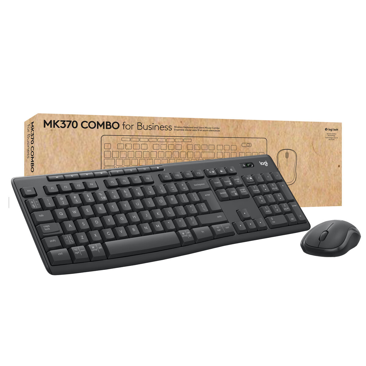 Tastatură și Mouse Logitech MK370 Grafit Germană QWERTZ