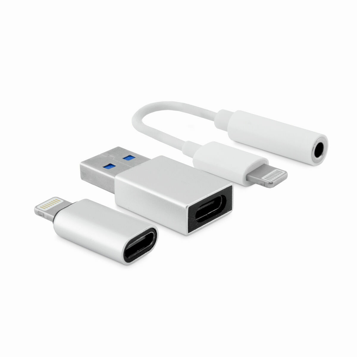Cablu USB CoolBox COO-CKIT-APPL Alb