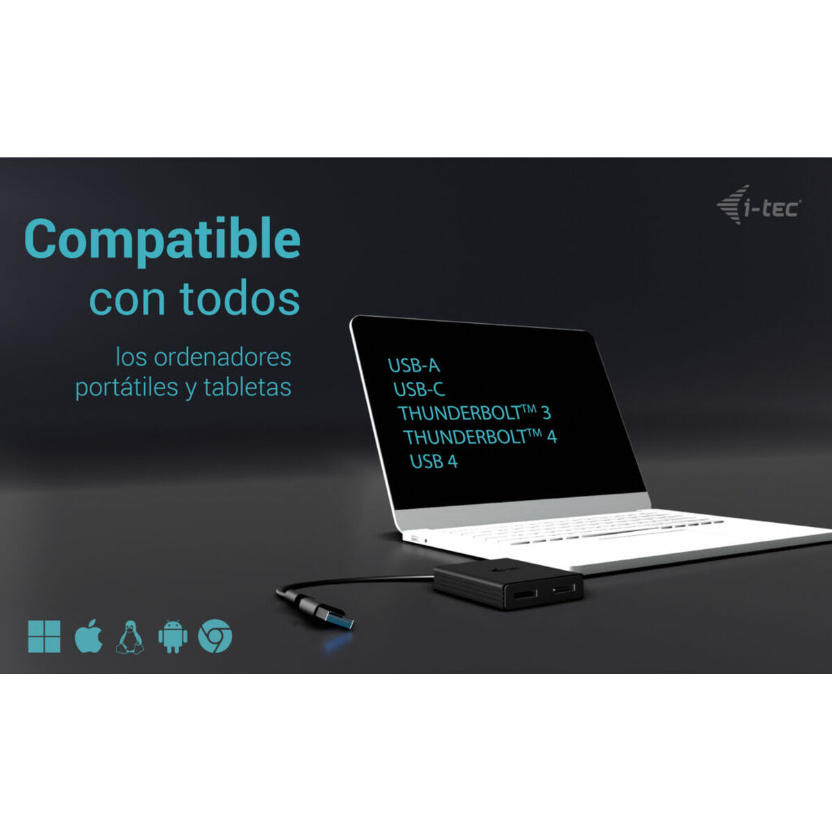 Cablu USB i-Tec CADUAL4KDP Negru