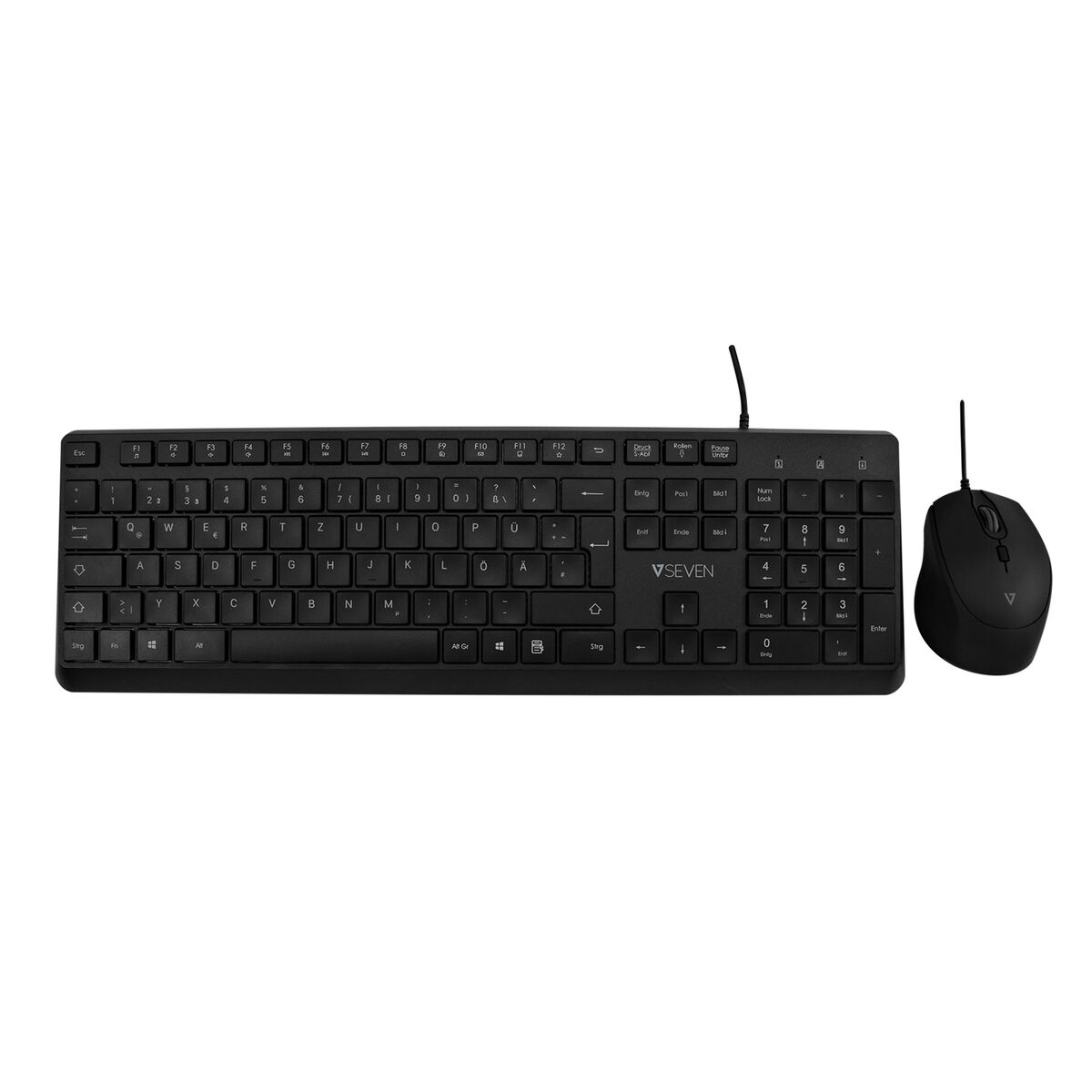 Tastatură și Mouse V7 CKU350ES Negru Qwerty Spaniolă