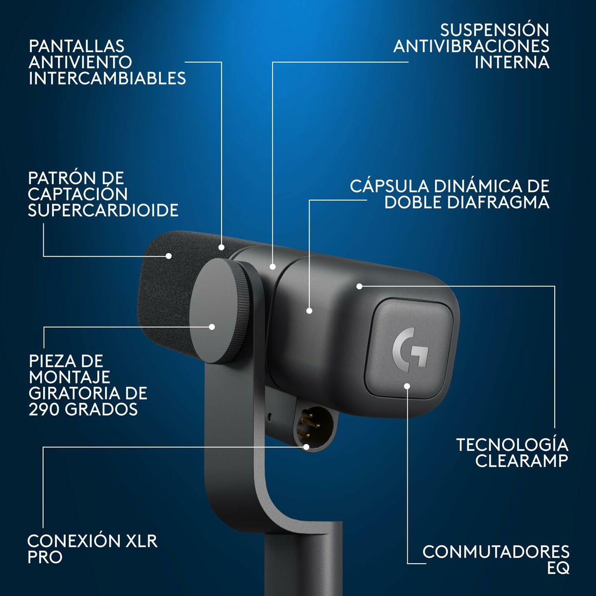 Microfon Logitech 988-000565 Negru