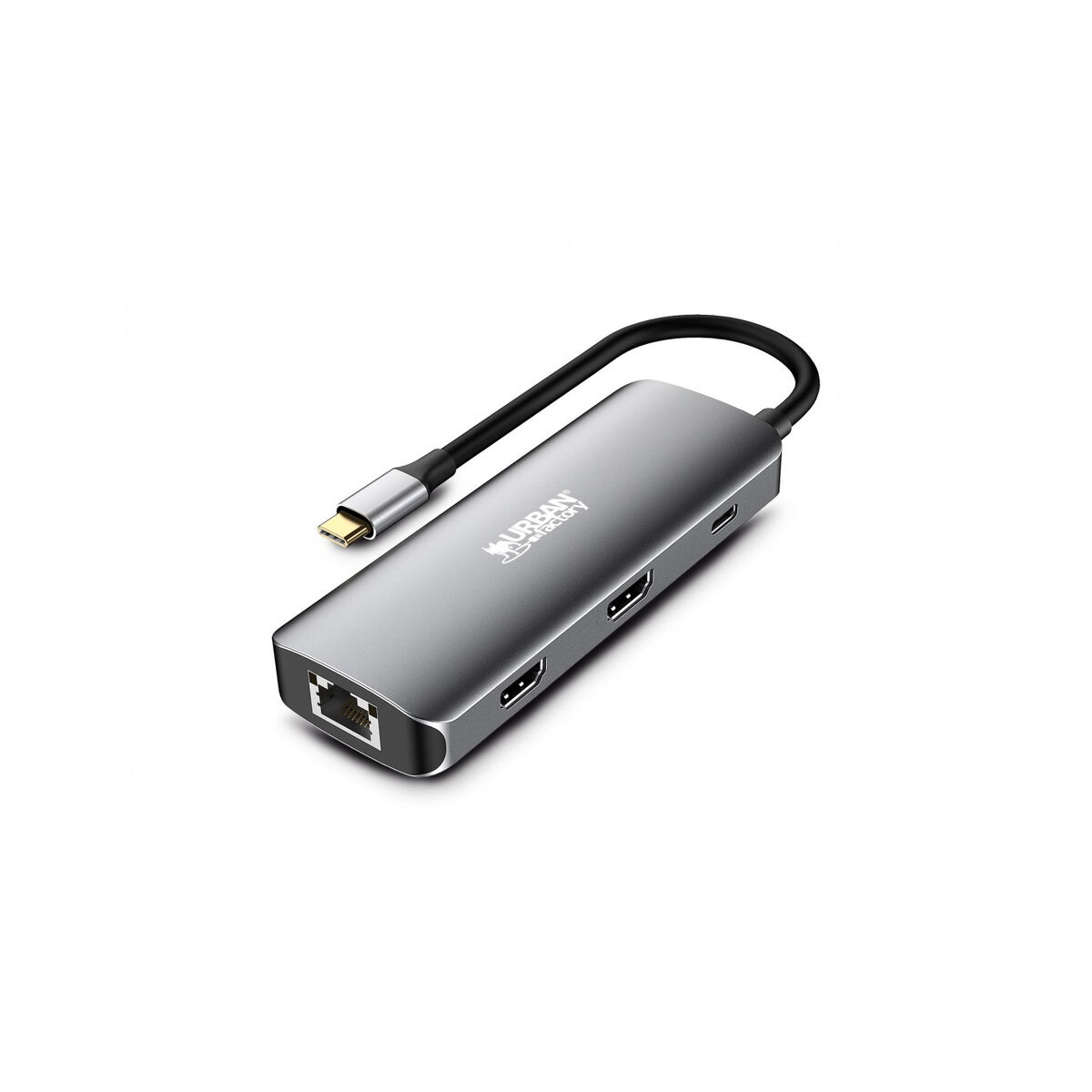 Hub USB-C Urban Factory MHC55UF Gri