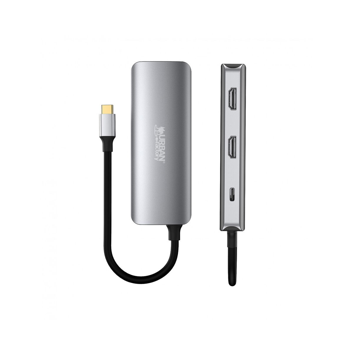 Hub USB-C Urban Factory MHC55UF Gri