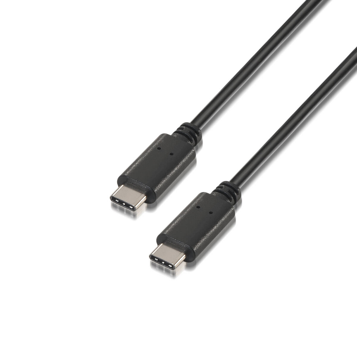 Cablu USB-C Aisens A107-0056 Negru 1 m