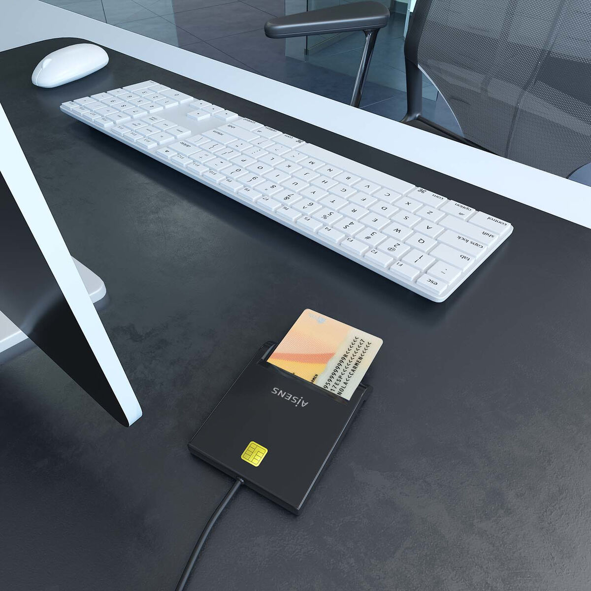 Cititor Extern de Carduri DNI Aisens ASCR-SN06-BK Negru