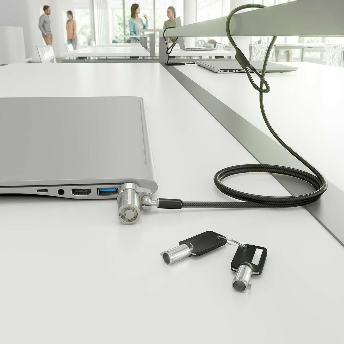 Cablu de Securitate Aisens ASLK-D45K06-BK Negru 1,5 m