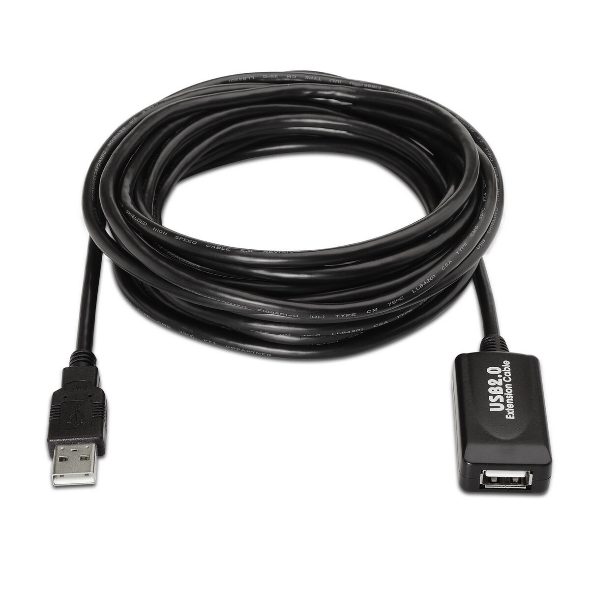 Cablu USB 2.0 Aisens A101-0019 Negru 10 m