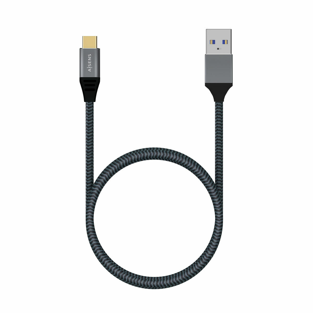 Cablu USB A la USB-C Aisens A107-0633 Gri 2 m
