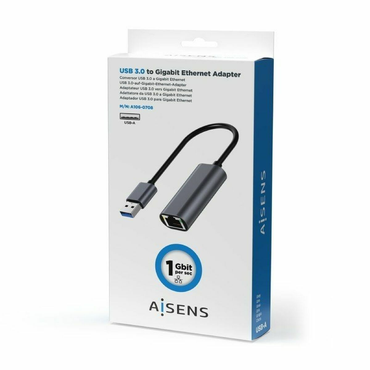 Adaptor USB la Ethernet Aisens A106-0708 Gri