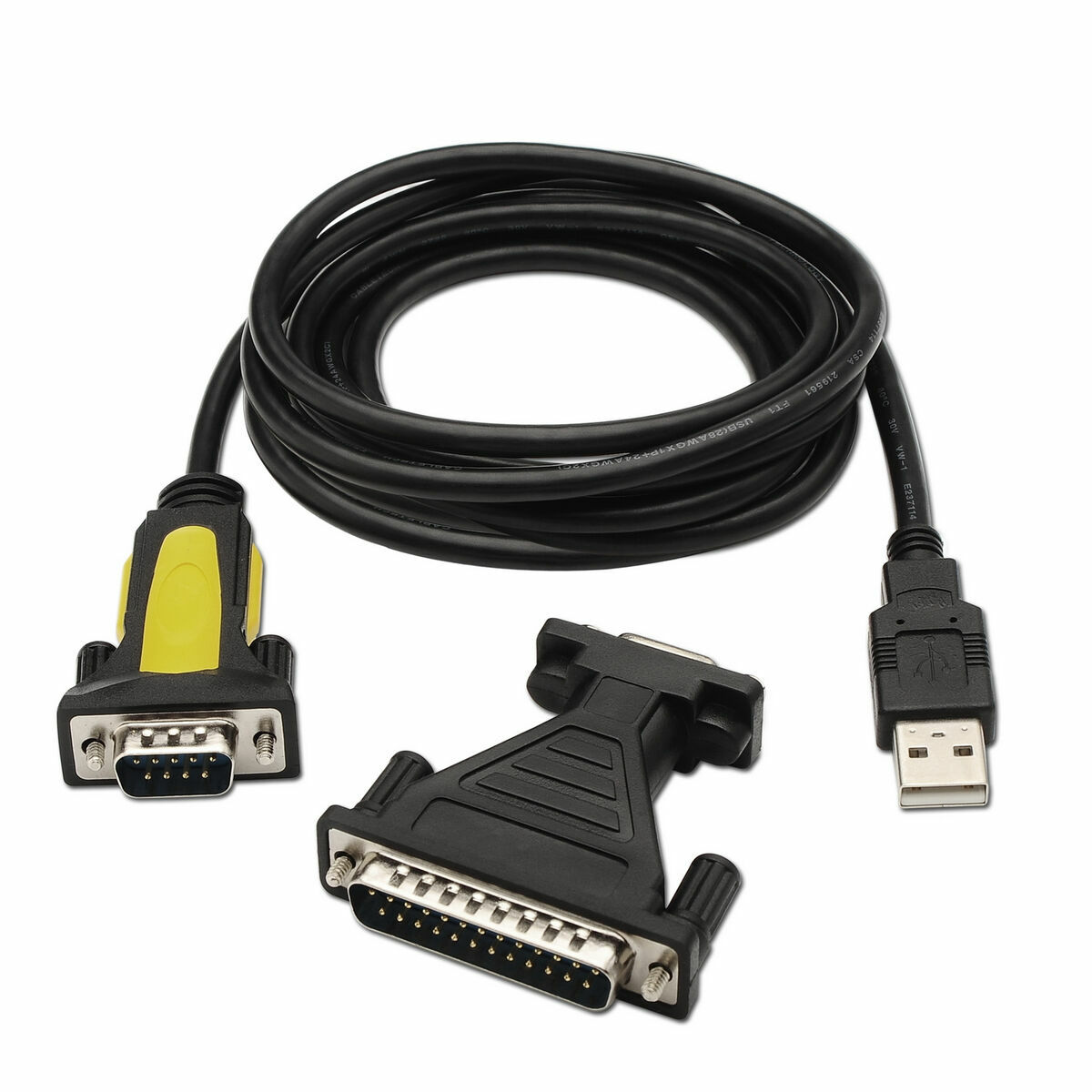 Cablu de Date/Încărcare cu USB Aisens A104-0039 1,8 m Negru