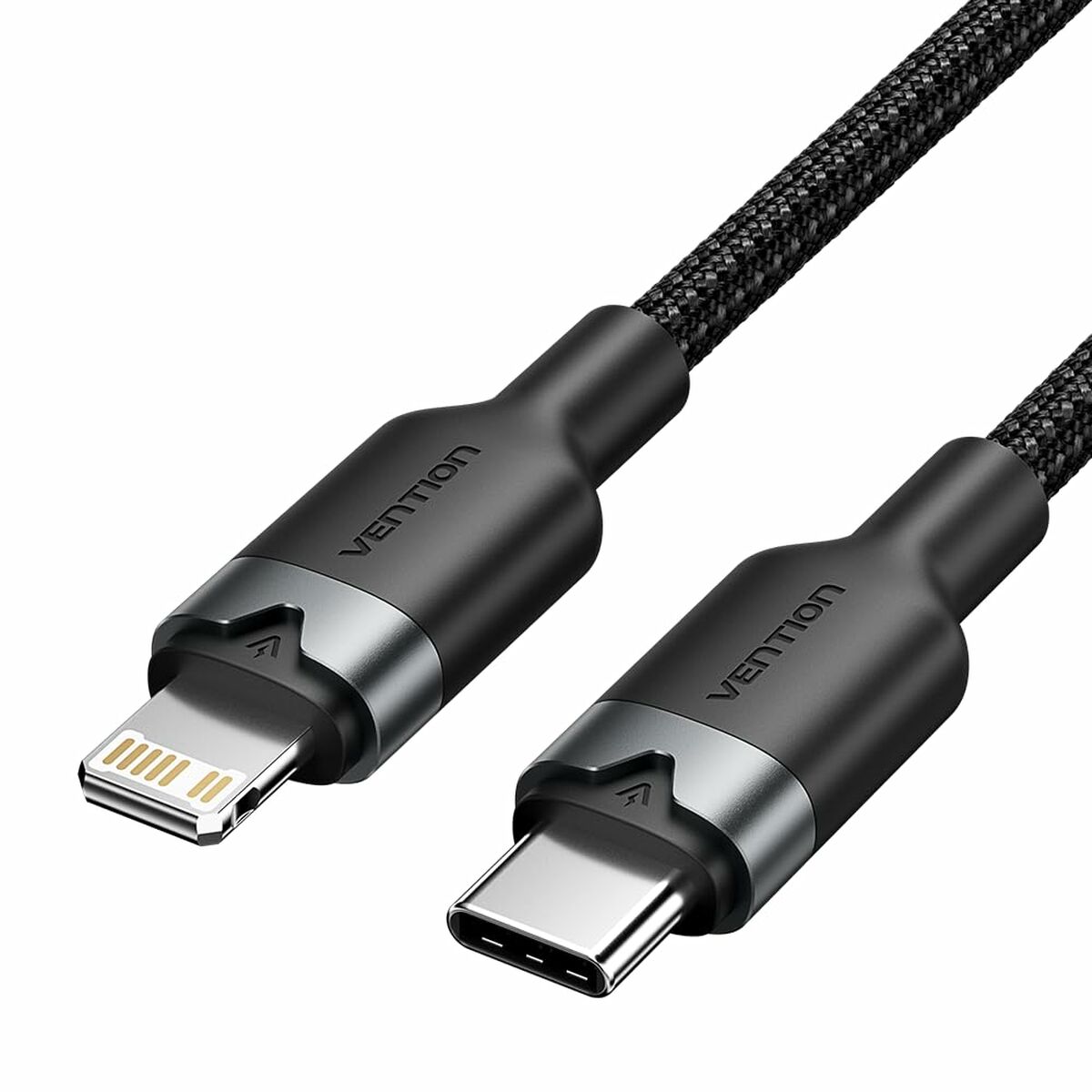 Cablu USB-C la Lightning Vention CABLECABL Negru Aluminiu