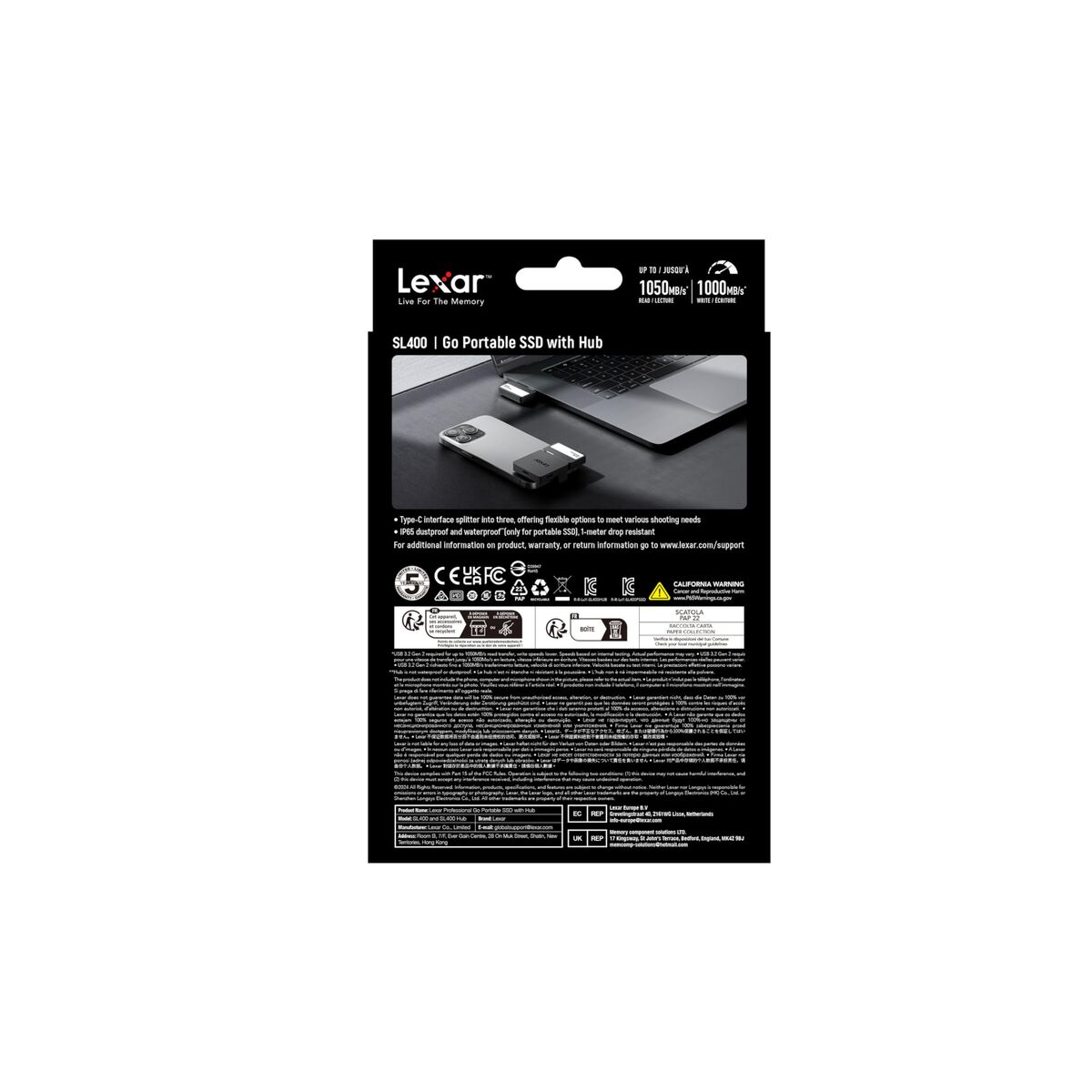 Hard disk Extern Lexar LSL400S002T-RNBNG Negru noir 2 TB SSD