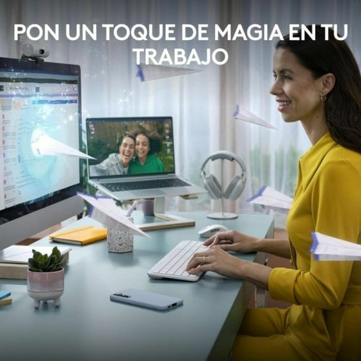 Tastatură și Mouse Logitech 920-012596 Alb Spaniolă QWERTY