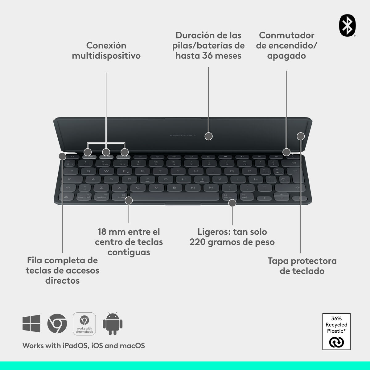 Tastatură Bluetooth Logitech 920-013010 Grafit