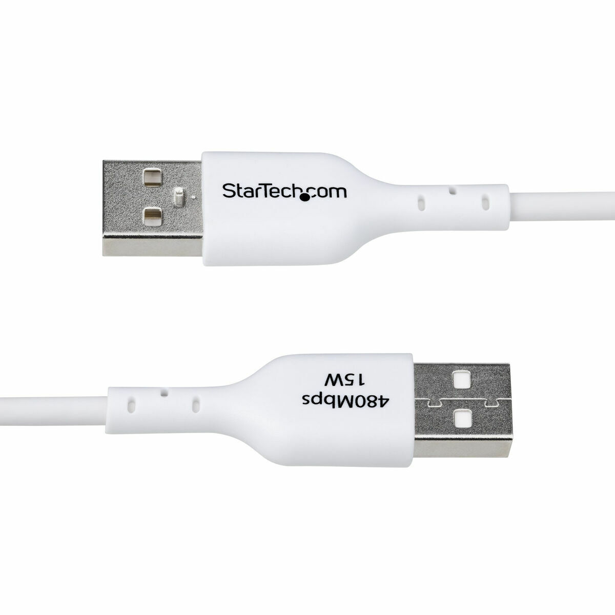 Cablu USB Startech USB2AC1MNCWHE Alb 1 m