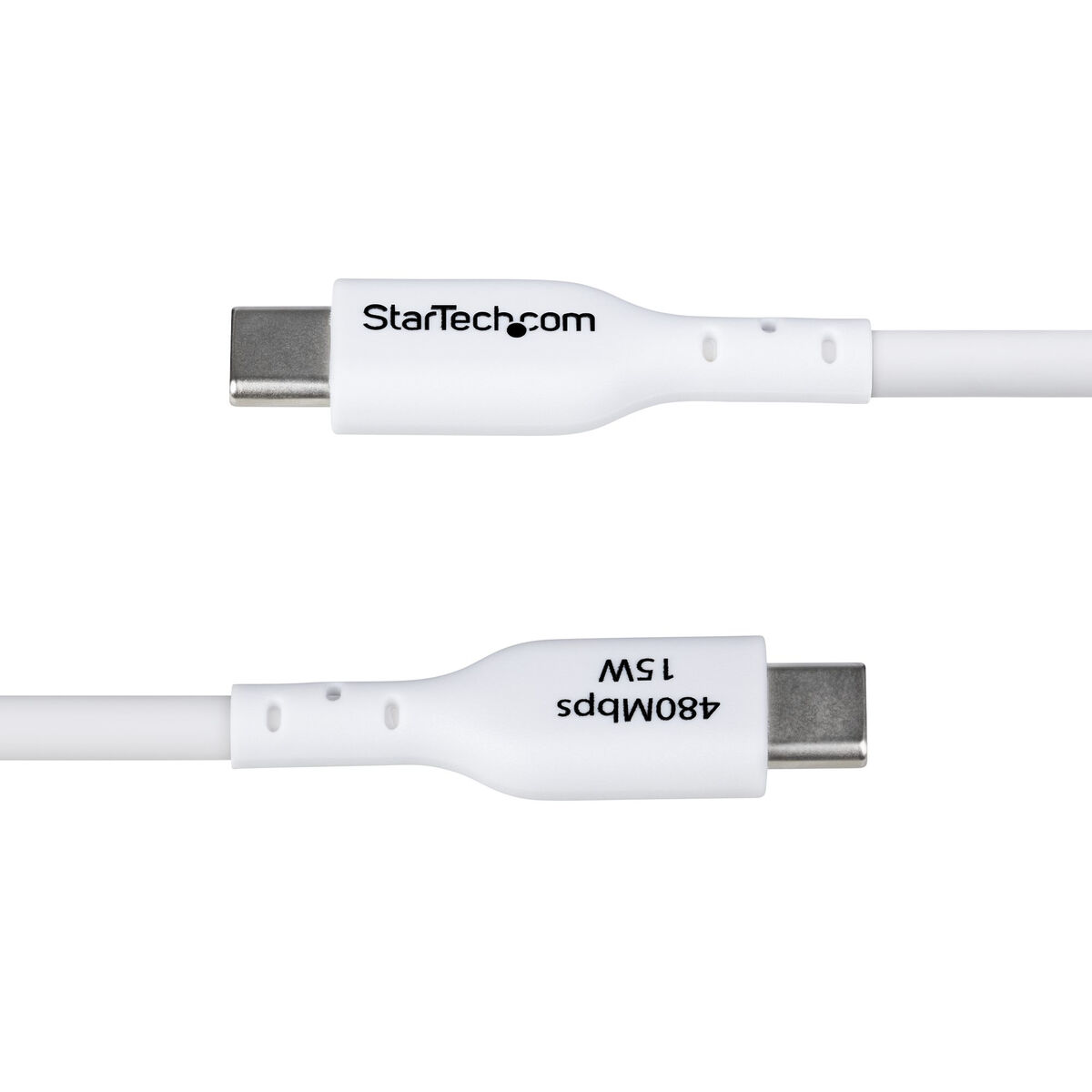 Cablu USB Startech USB2AC3MNCWHE Alb 3 m