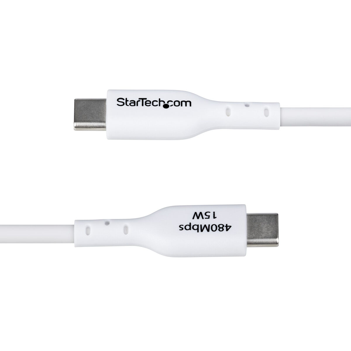 Cablu USB Startech USB2AC2MNCWHE Alb 2 m