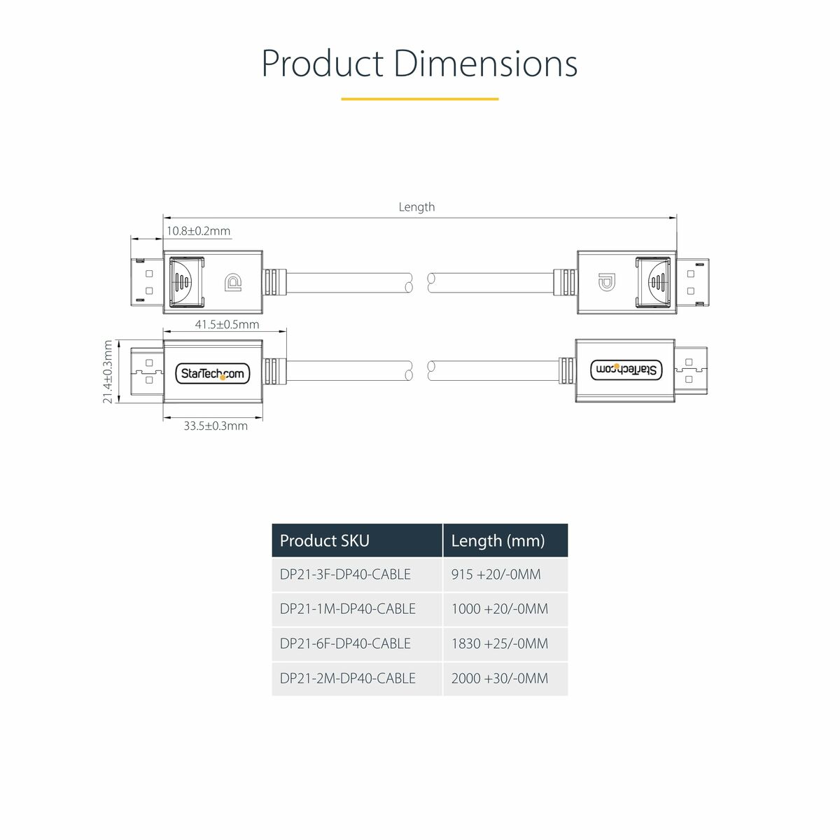 Cablu USB Startech DP21-3M-DP40-CABLE Negru 3 m